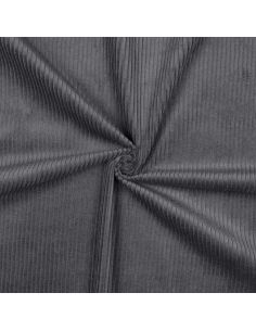 Dark gray cotton corduroy fabric