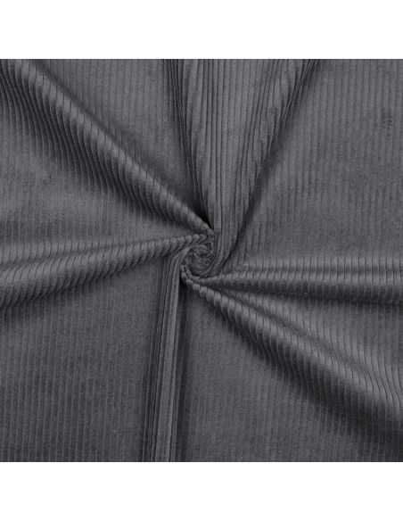 Dark gray cotton corduroy fabric
