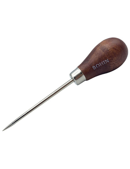 Pear-shaped wooden handle punch Bohin