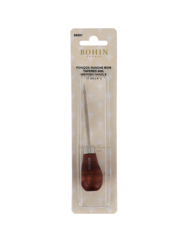 Pear-shaped wooden handle punch Bohin