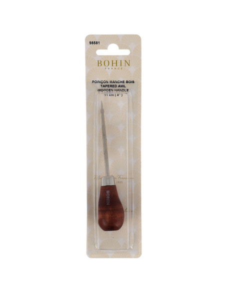 Pear-shaped wooden handle punch Bohin