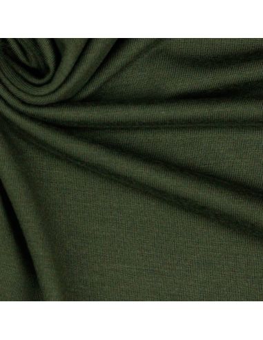 Dark green tencel modal jersey fabric