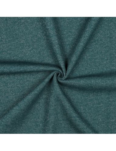 Glittery sweatshirt fabric - Petrol blue