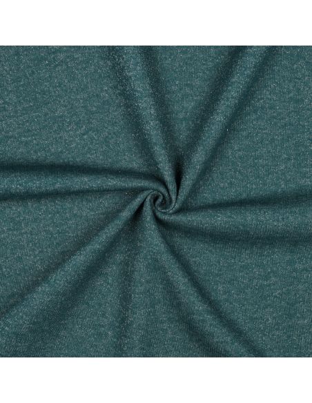 Glittery sweatshirt fabric - Petrol blue