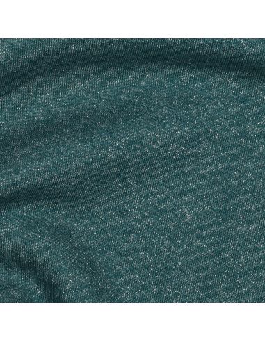 Glittery sweatshirt fabric - Petrol blue