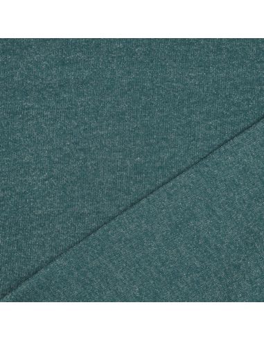 Glittery sweatshirt fabric - Petrol blue