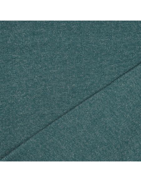 Glittery sweatshirt fabric - Petrol blue