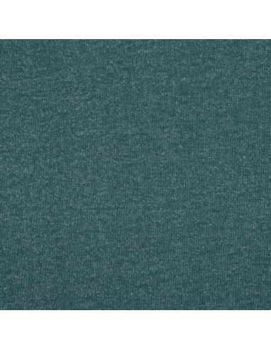 Glittery sweatshirt fabric - Petrol blue