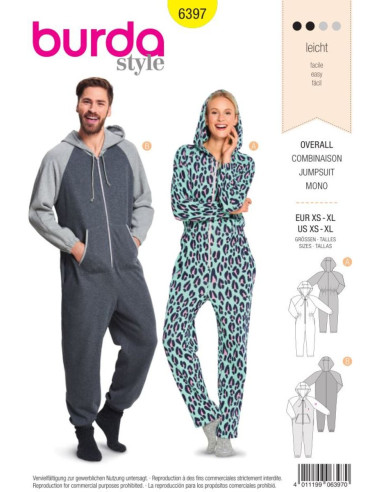 Pattern for jumpsuit - Burda 6397