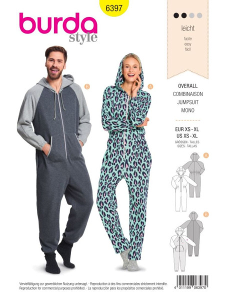 Pattern for jumpsuit - Burda 6397