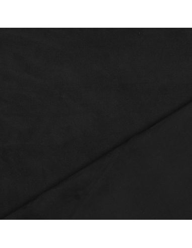 Stretch suede fabric - Black