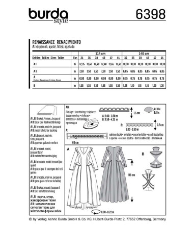 Costume pattern - Burda 6398