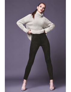 Stretch suede fabric - Black 2