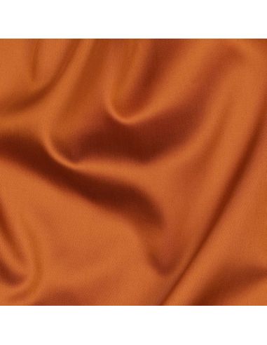 Cotton satin fabric - Brick