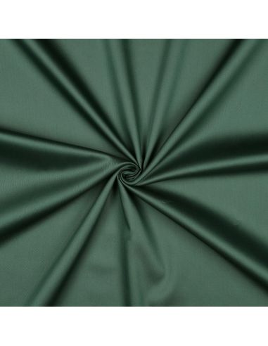 Dark green cotton satin fabric
