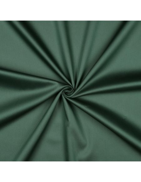 Dark green cotton satin fabric