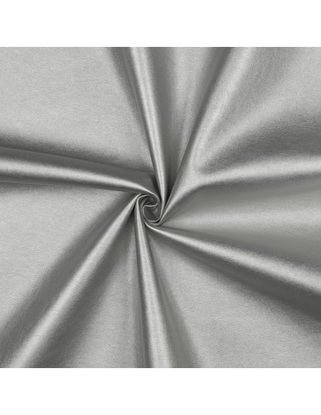 Faux fabric for clothing - Metallic silver