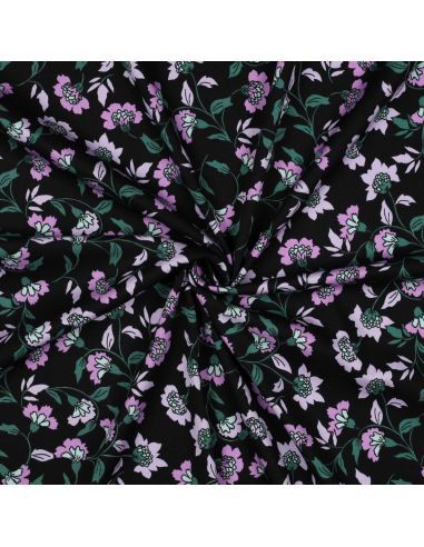 Heavy stretch viscose fabric Rosella - Black