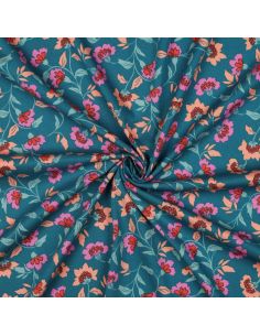 Heavy stretch viscose fabric Rosella - Petrol blue