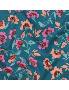 Heavy stretch viscose fabric Rosella - Petrol blue 2