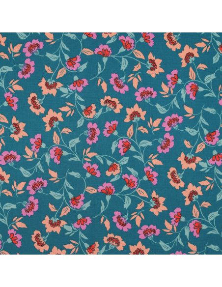 Heavy stretch viscose fabric Rosella - Petrol blue