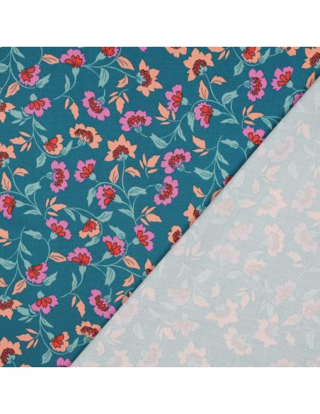 Heavy stretch viscose fabric Rosella - Petrol blue