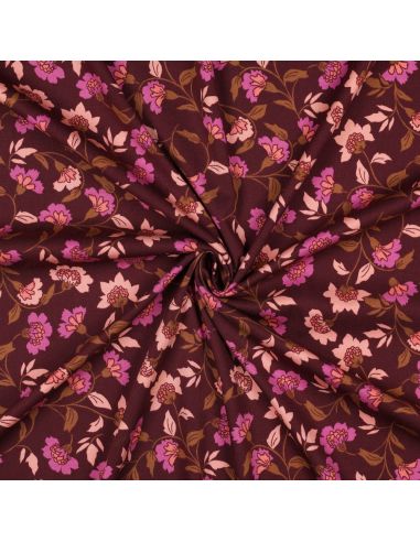 Heavy stretch viscose fabric Rosella - Bordeaux