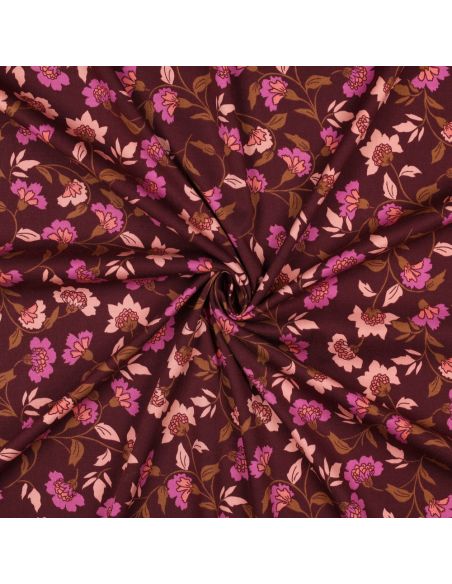 Heavy stretch viscose fabric Rosella - Bordeaux