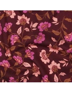 Heavy stretch viscose fabric Rosella - Bordeaux 2