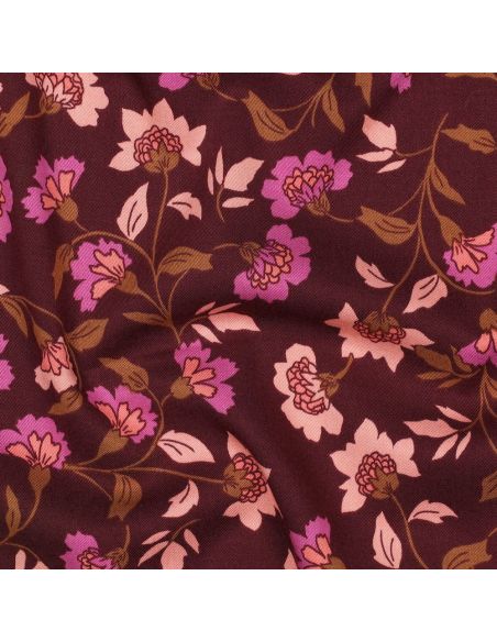 Heavy stretch viscose fabric Rosella - Bordeaux
