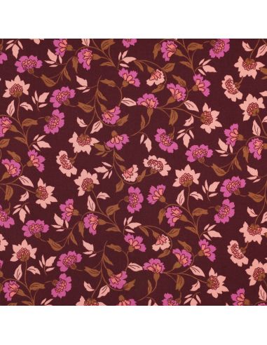 Heavy stretch viscose fabric Rosella - Bordeaux