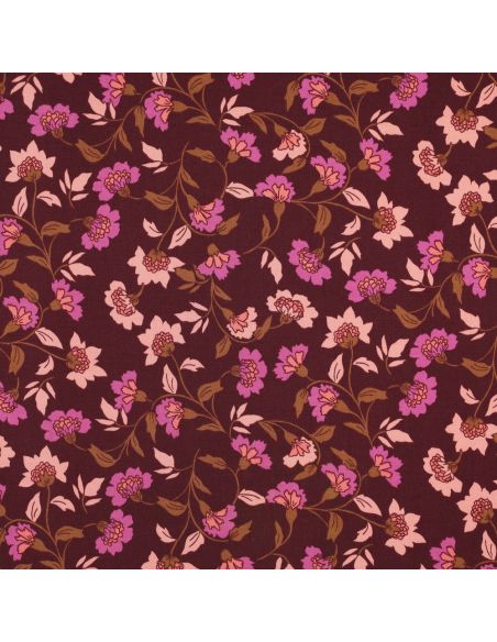 Heavy stretch viscose fabric Rosella - Bordeaux