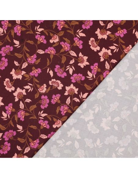 Heavy stretch viscose fabric Rosella - Bordeaux