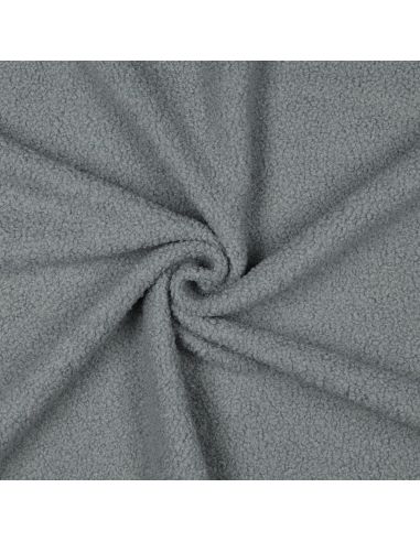 Double-sided Teddy fleece fabric - Blue gray