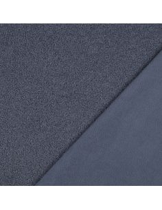 Double-sided Teddy fleece fabric - Jeans