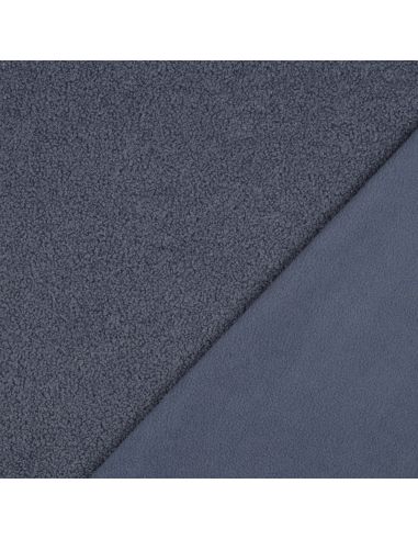 Double-sided Teddy fleece fabric - Jeans