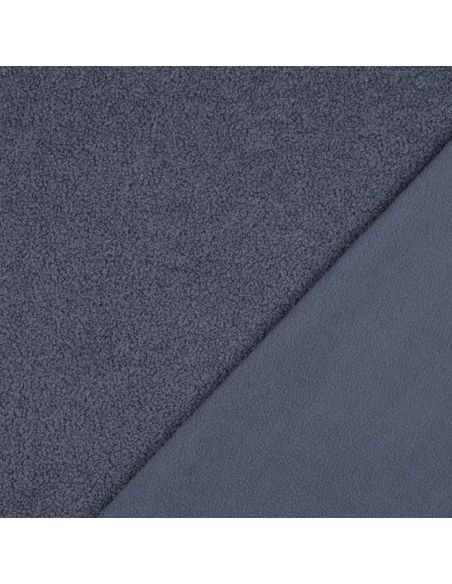 Double-sided Teddy fleece fabric - Jeans