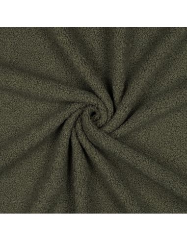 Double-sided Teddy fleece fabric - Khaki