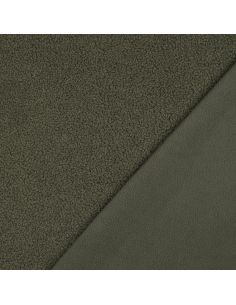 Double-sided Teddy fleece fabric - Khaki