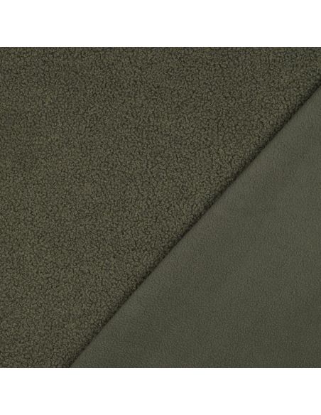 Double-sided Teddy fleece fabric - Khaki