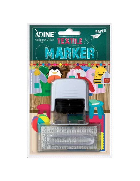 Customizable marker stamp for clothes and books Mine