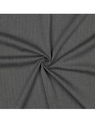 Fine stretch herringbone fabric - Gray