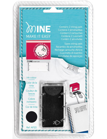 Ink cartridge refills for Mine marker stamp