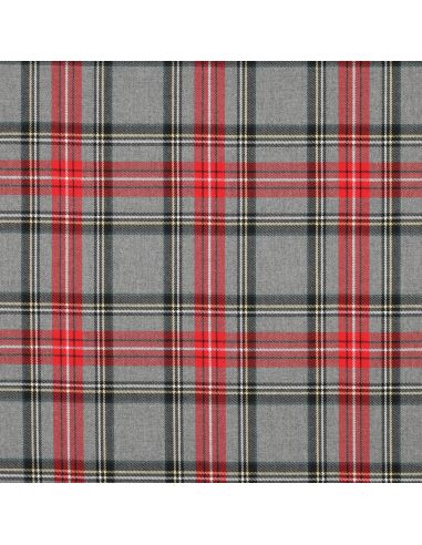 Scottish tartan fabrics - Red and gray
