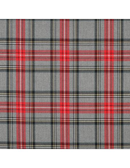 Scottish tartan fabrics - Red and gray