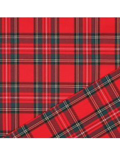Scottish tartan fabric - Red