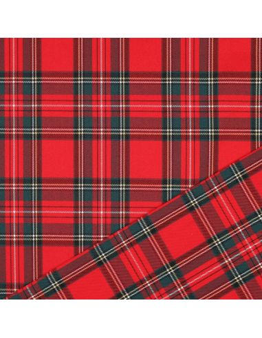 Scottish tartan fabric - Red