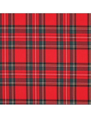 Scottish tartan fabric - Red