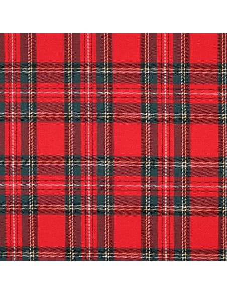 Scottish tartan fabric - Red