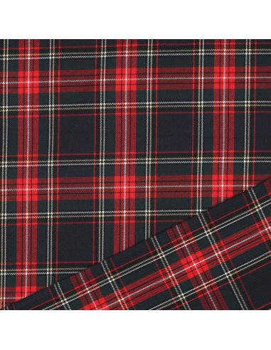 Scottish tartan fabric - Navy